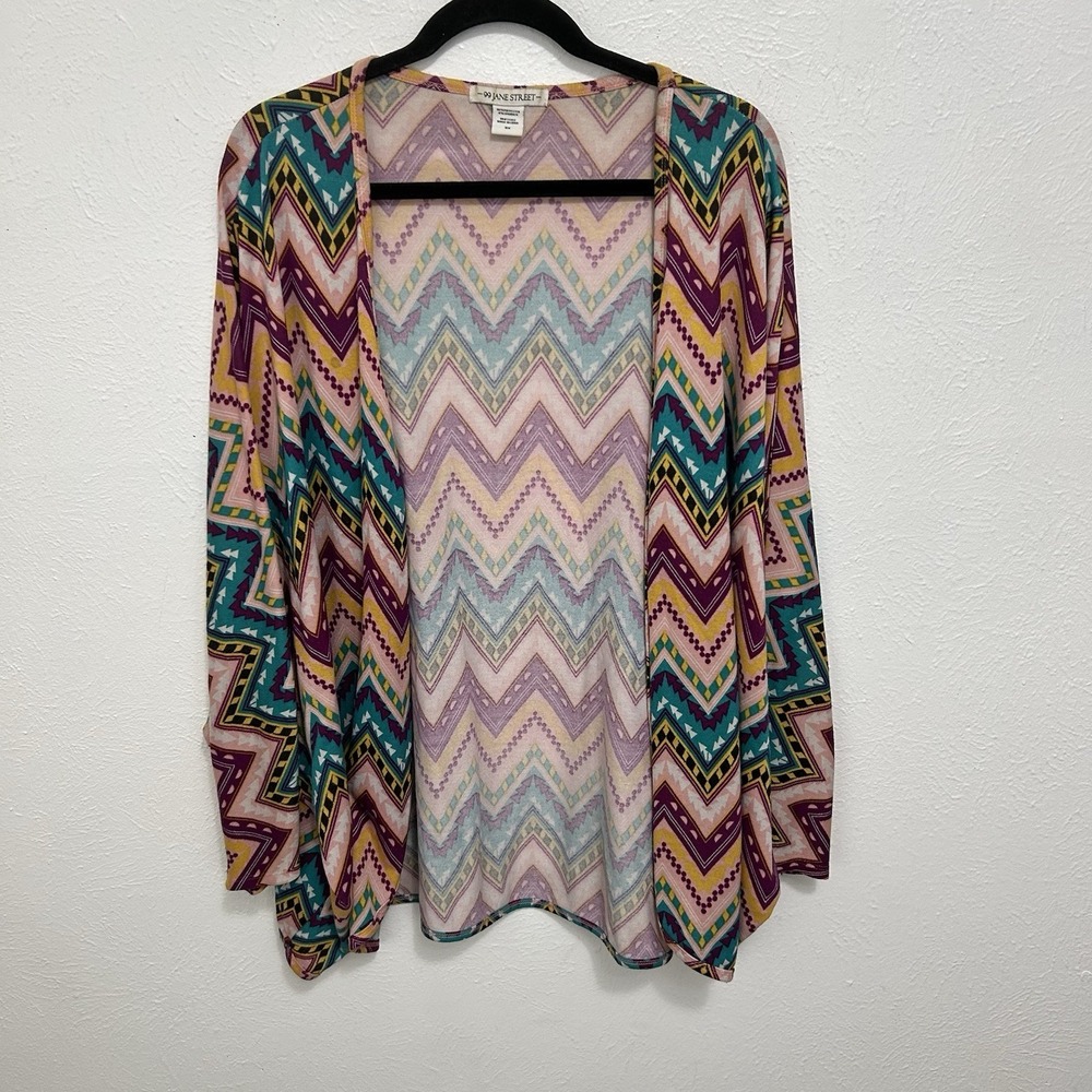 99 Jane Street Pink Colorful Geometric Cocoon Kimono Cardigan Cover-Up Size 3X
